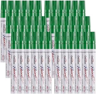 Overseas Green Paint Marker Pens - 36 Pack Oil-Based Permanent Markers Set, Quick Drying, Waterproof, Medium Tip Paint Pens Bulk for Wood, Metal, Rock, Ceramic, Plastic, Canvas, Glass, Rubber
