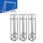 3 Pack Lighting Truss DJ Truss Stand 100 * 20 * 20 cm Heavy Duty Square Truss Stage Backdrop Stand Photography Lights Truss Frame Subwoofer Equipment Stage Truss System for Outdoor Indoor