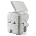 trail outdoor leisure Portable Camping Toilet, Compact Flushable Travel Loo, Detachable 20L Waste Tank, Hygienic Double Seal Blade Valve, Porta Potty Fishing Festival Campervan