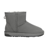 EVERAU Women Emu Mini Classic Boots Womens Warm Winter Sheepskin Suede Water Resistant Boots, Grey, UK WOMEN 7/UK MEN 7