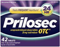 Prilosec OTC Frequent Heartburn Relief Medicine and Acid Reducer 42 Tablets Omeprazole Delayed-Release Tablets 20mg - Proton Pump Inhibitor (OLD)