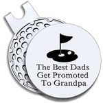 GEYGIE The Best Dads Get Promoted to Grandpas Golf Ball Marker with Magnetic Hat Clip, Funny Golf Accessories Gifts for Dad Grandpa, Golf Gifts for Dad Grandpa, Pregnancy Announcement