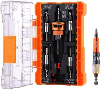 Countersink Drill Bit Set with Magnetic Bit Holder 6PCS