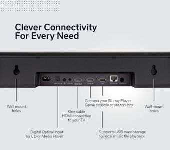 Denon Home 550 Sound Bar – Wireless Bluetooth, Black