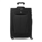 Travelpro Maxlite 5 Softside Expandable Checked Suitcase with 4 Spinner Wheels, Lightweight Suitcase, Men and Women, Black, Checked Medium 69x47x30 cm