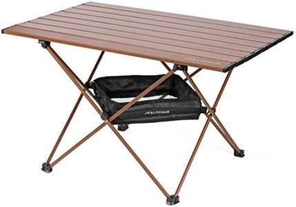 Alpcour Portable Camping Table – Lightweight, Compact Folding Side Table in a Bag with Aluminum Top & Heavy Duty Hinge for Easy Travel & Storage – Great for Outdoor BBQ, Backpacking, Tailgate & More