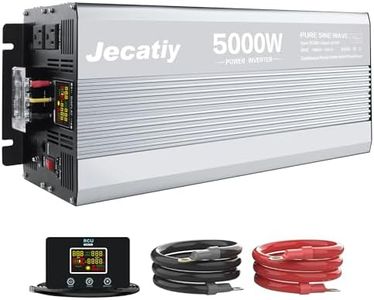 5000 Watt Pure Sine Wave Power Inverter DC 48V to 110V AC Converter with 2 AC Charger Outlets,5V 500mA USB Charging Ports,Car Solar Power Inverters with LCD Display for Home RV Truck