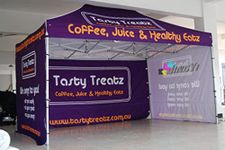 Asiapacific Marketing Gazebo with Free Custom Printing (Your Logo, Image & Text) for Promotional Activity, Brand Promotion, Events. (20x10 Ft. Full Sides Walls)