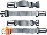 HDHYK 2 Packs Backpack Chest Strap- Nylon -Suitable for Webbing on The Backpack up to 25MM(Grey)