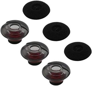 JNSA Large Size 3 Pairs Replacement Eartips Kit Ear Buds Ear Gels for Plantronics Voyager 5200 Earphones, Plantronics Voyager 5200 Ear Tips Earbuds, Silicone Tips & Foam Cover L Size (5200L)