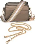 Lily England Cross Body Bag Women, Over Shoulder Bags with Adjustable Wide Strap & Chain, Versatile Crossbody Bags for Women & Ladies Handbags, Bronze