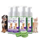 Natural Remedies Fresh Me Up Mild Waterless Foam Cleanser Dry Shampoo for Dogs, Cats and Pups of All Breeds, Moisturizer & Conditioner, Daily Use, Lick Safe, Natural and Safe, 140 ml (Pack of 4)