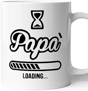 AL PRODUCTION Tazza Mug in Ceramica Papà loading - Divertente - Humor