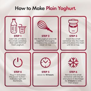 VonShef 1.8L Yoghurt Maker – White Electric Yogurt Machine