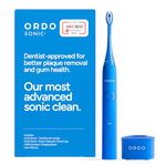 Ordo Sonic+ Electric Toothbrush for Adults, Advanced Smart Tech, 4 Brushing Modes, Fast Rechargeable, Sonic Toothbrushes Over 4 Weeks Battery Life, Silicone Polishing Element, USB Charger, Arctic Blue