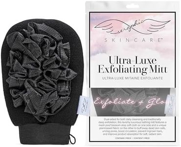 Seraphic Skincare Ultra-Luxe Exfoliating Glove – All-In-One Shower Scrubber – Traditional Deep Korean Exfoliation Mitt & Gentle Cleansing Loofa – 100% Vegan Viscose Body Sponge & Exfoliating Washcloth