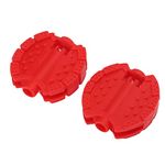 2 Pcs Kids Bike Pedal, Plastic Children's Tricycle Bicycle Pedals Replacement Child Baby Stroller Front Wheel Foot Pedal Accessories (Red)