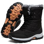 Womens Snow Boots Women's Winter Boots Women Fur Lined Snow Boots For womens Anti-Slip Womens Winter Boots Waterproof Backpacking Boots Outdoor Walking Shoes For Ladies Anti Slip Ankle Boots Non-slip