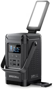 240W Portable Power Station 154Wh/48000mAh, 100W USB-C PD(Dual Way) LiFePO4 Battery Power Bank Station, 7 ports Solar Generator with LED and Stand for Camping, Home, Travel(Wall Charger Not Included)