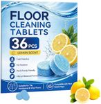 Floor Cleaner Tablets Hard Floors Deep Cleaning Solution for mopping, all purpose Dissolvable Cleaning pods for Tile, Vinyl, Hardwood, Compatible with Robot Mops & Wet/Dry Vacuums, Lemon (36)