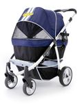 Pet Stroller,IPS-06/Navy-Blue, dog carrier, trolley, Trailer, Innopet, Buggy Retro. Foldable pet buggy, pushchair, pram for dogs and cats