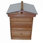 easibee National Beehive Cedar Gabled Roof starter kit with 2 Super 1 Brood with Frames and Wax 74675