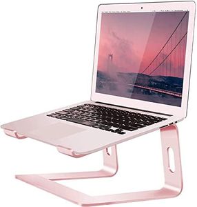 Orionstar Laptop Stand Portable Aluminum Laptop Riser Compatible with Mac MacBook Air Pro 10 to 15.6 Inch Notebook Computer, Detachable Ergonomic Elevator Holder, Rose Gold