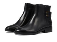 Cole Haan Women's Hampshire Buckle Bootie Ankle Boot, Black Leather, 9 Wide