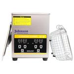 Johnson Ultrasonic Cleaner 2L Cleaner with Auto Digital Timer and Heater, Professional 40kHz Retainer Denture and Jewelry Cleaner, Home Ultrasonic Cavitation Machine for Glasses Watches