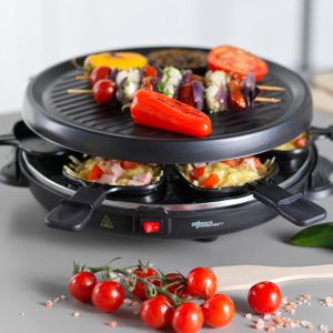 Giles & Posner Raclette Grill – 6-Person Electric Tabletop Grill