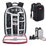 Camera Backpack, Beschoi Waterproof Anti-Shock Camera Bag with Tripod Strap, Large Capacity for for Canon Nikon Sony DSLR Camera, Speedlite Flash, Tripod, Camera Lens, Size 17.3" x 11" x 5.5", Black