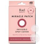 Rael Miracle Invisible Spot Cover - Hydrocolloid Patch, Absorbing Cover, Korean Skin Care, Facial Stickers, 2 Sizes (48 Count)