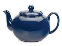 RSVP Stoneware Chai Teapot, 48 oz, Blue