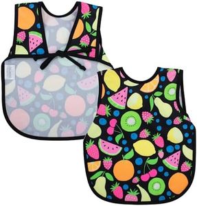 BapronBaby Neon Fruit Monster Bapron - No Neck Tie Safer Bib for Baby & Toddler - Soft Waterproof Stain Resistant - Machine Washable - Sz Baby/Toddler 6m-3T