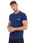 TCA Stamina Lightweight Gym Top, Dry Fit Running Top for Men - Gym Tops For Men, Gym T Shirts Men - Indigo, XXL