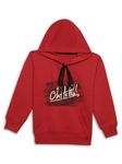 VIMAL JONNEY Maroon Printed Hooded Cotton Fleece Sweatshirt for Kids-VIMAL37370