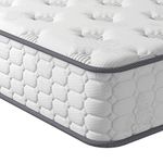 Vesgantti Double Mattress, 9.8 Inch Pocket Sprung Mattress Double with Breathable Foam and Individually Pocket Spring - Medium, Upgraded Tight Top Collection, Grey