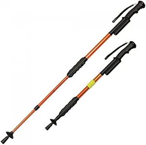 Personal Security Products Adjustable Walking Stick for Hiking and Camping Gear - 950,000 Volt Stun Device with LED Flashlight (orange)