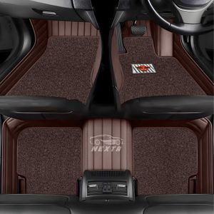 10D Premium Imported Car Floor Mat for Jeep Compass II Elegant Look II 100% Waterproof and Dust Proof II Luxury Leather with Grass Mats (Colour - Coffee)