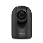 FOSCAM Home Security Camera R4S 4MP WiFi IP Camera,Wireless Baby Monitor with AI Human Detection Sound Detection 33ft Night Vision 2 Way Audio Camera Compatible with Alexa Black