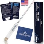 USA Made Maple Syrup Hydrometer Density Meter for Sugar and Moisture Content Measurement for Consistently Delicious Pure Syrup – Made in America - BRIX & Baume Scales - Easy Read Red Line Calibrated