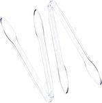 Plasticpro Disposable Plastic Serving Tongs 12'' inch Durable Heavy Duty Premium Serving Utensils Clear Pack of 2