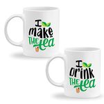 GIFTkarde The Tea Lovers Couple Coffee Mugs Brand Set of 2 Ceramic 11oz 325ml Cup