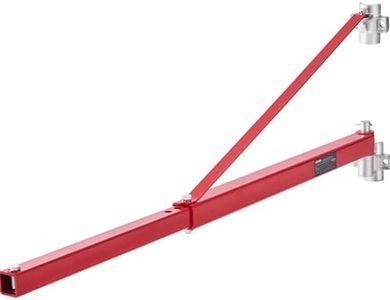 VEVOR Bras de Support de Palan Électrique, Capacité de Charge 600 kg, Bras Pivotant de Support Palan Électrique, Cadre de Palan Acier, Bras de Levage de Palan d'Échafaudage 180° pour Atelier, Garage