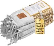Gold CASE Turkish Hand Towels for Bathroom Set of 4–20x40''–100% Cotton Bathroom Hand Towels – Zeus Towel for Spa, Face, Tea & Dishcloth – Decorative Cloth – DarkMustard