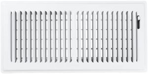 Shoemaker Manufacturing, Soft White, 6x14, Premium Floor Register, All Steel Heavy Duty Vent Cover