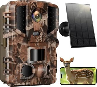 Solareye Trail Camera WiFi - Solar Powered 4K 64MP Game Cameras with Night Vision Motion Activated Waterproof with 32GB SD Card, IP66 120° Detection Angle 0.2s Trigger 940nm No Glow (Emerald Green)