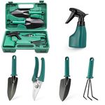 BOSCO® 5Pcs Gardening Tools Kit with Carrying Case for Garden Home Patio, Stainless Steel Garden Tools Set, Durable Gardening Equipment, Garden Accessories