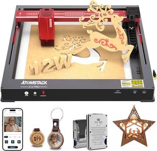 ATOMSTACK A12 Pro 12W Graveur laser à puissance optique Cadre Unibody Des vitesses élevées allant jusqu'à 600 mm/s ne nécessitent aucun assemblage