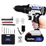 Cordless Drill and Screwdriver Set, 21V Electric Combi Drill with 1 x 1500mAh Battery, 2-Speed Rechargeable Power Tool - 45Nm, 25+1 Torque, Forward * Reverse Rotation, 29pcs Accessories